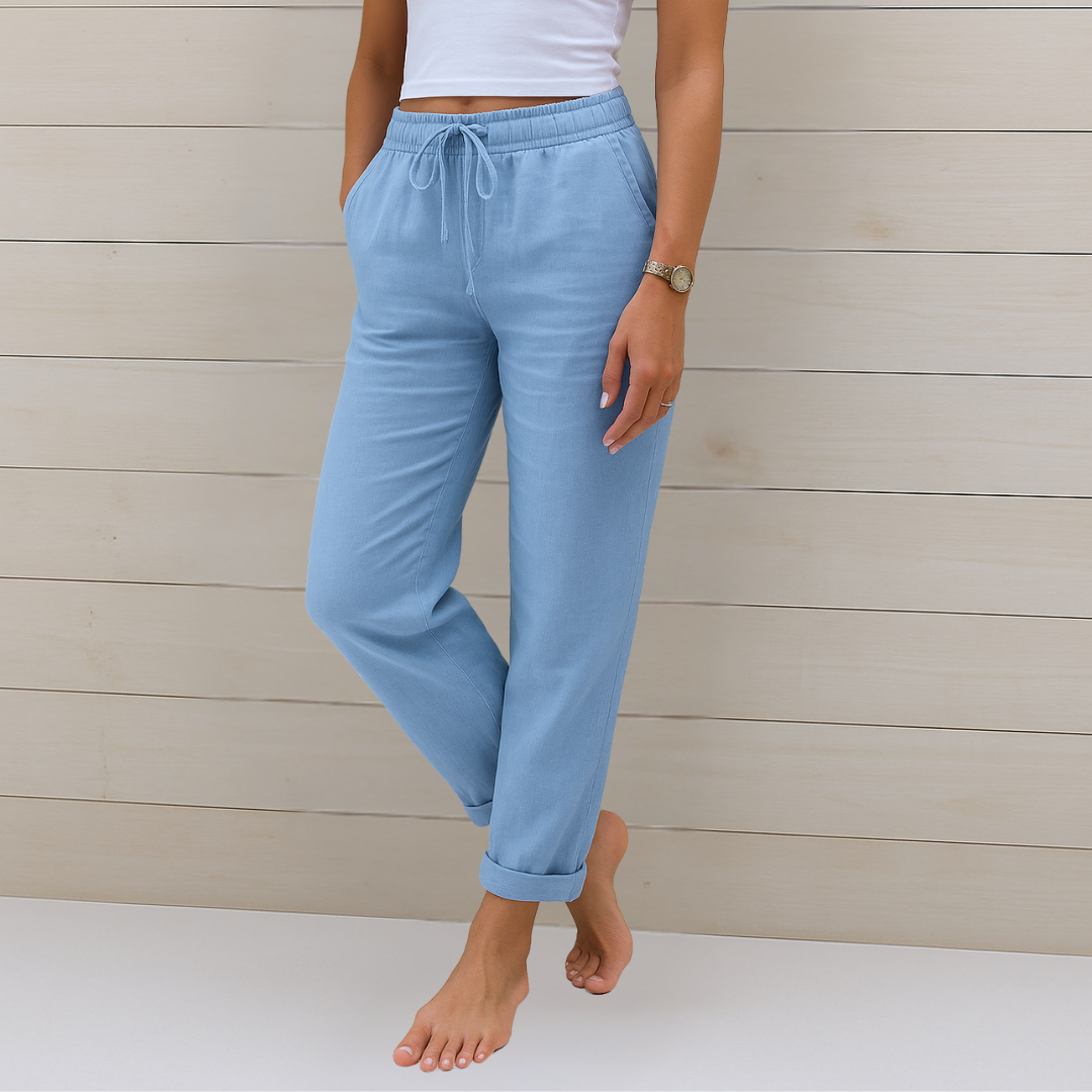 Maylora | Premium Breathable Linen Stretch Trousers