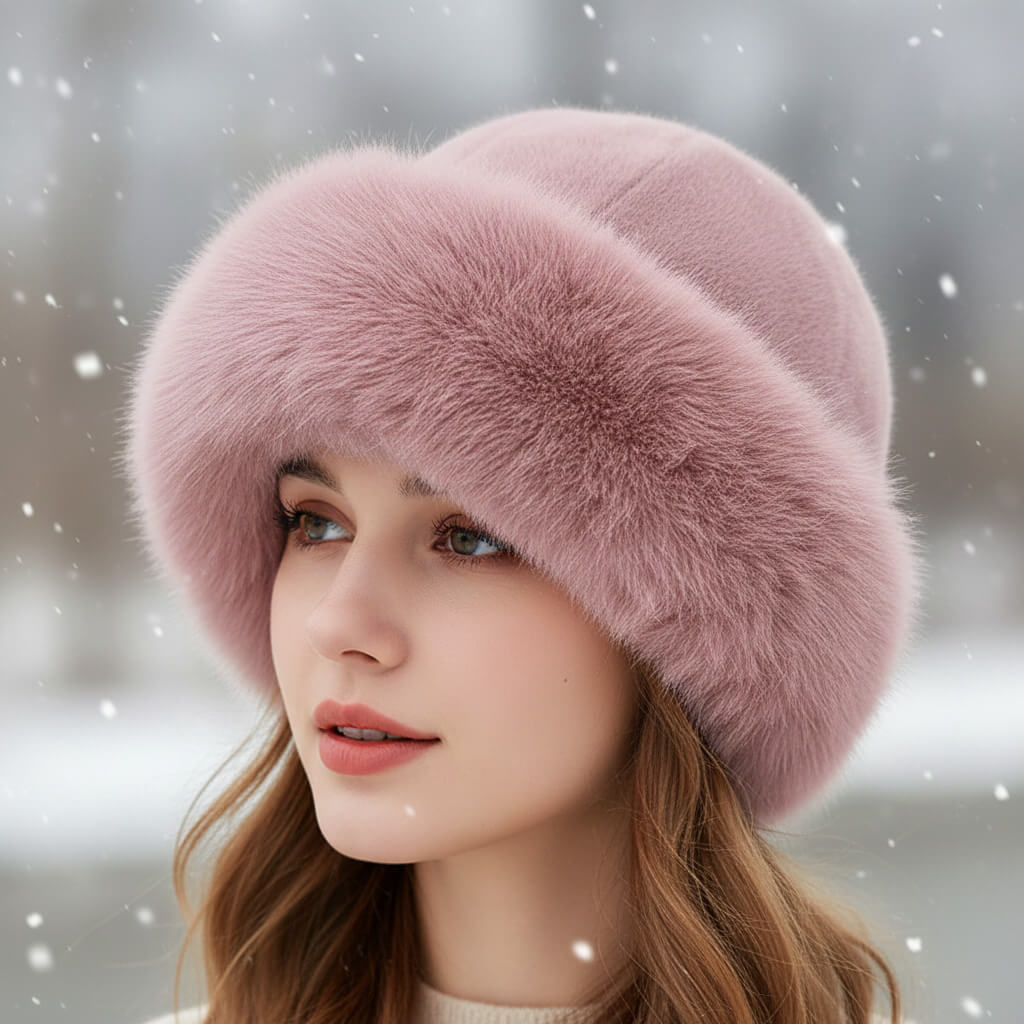 Romy | Fluffy Pink Winter Hat