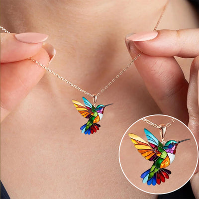 Sophia | Elegant Colorful Hummingbird Necklace