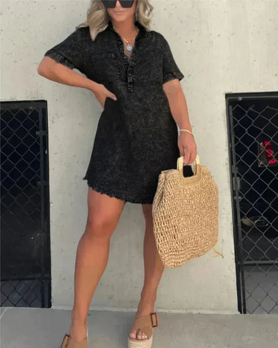 Brisella | Denim Shirt Dress