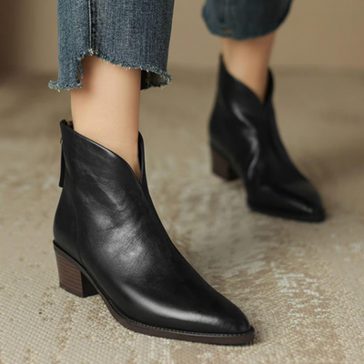 Charlotte | Luxury Ankle Boots with Low Heels