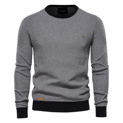 Hayden | Men's sweater with checkered pattern