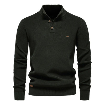 Aaron | Men's Sweater with button design