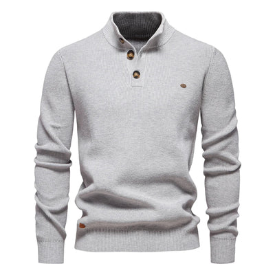 Aaron | Men's Sweater with button design
