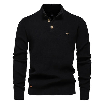 Aaron | Men's Sweater with button design
