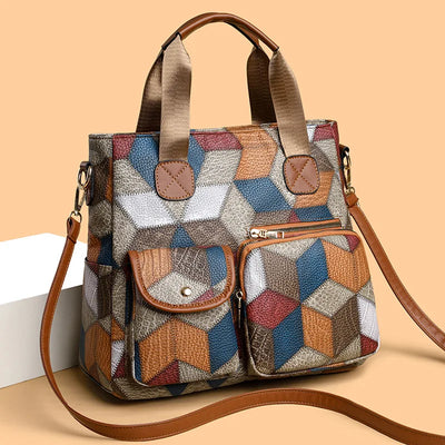Serena | Mosaic leather handbag