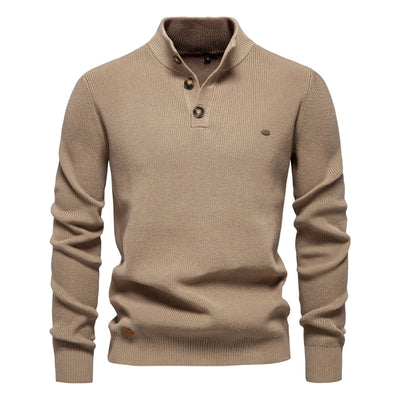 Aaron | Men's Sweater with button design