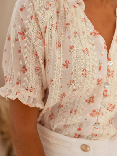 Elina | Floral Print Blouse for Women