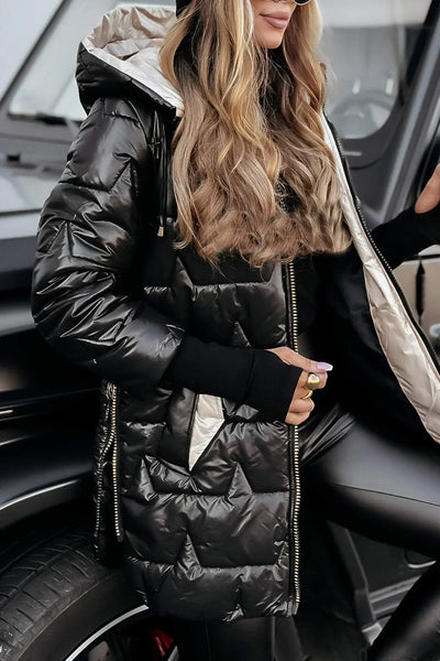 Evie | Stylish Winter Coat with Hood and Padding